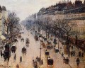 Boulevard Montmartre mañana de invierno de 1897 Camille Pissarro parisino